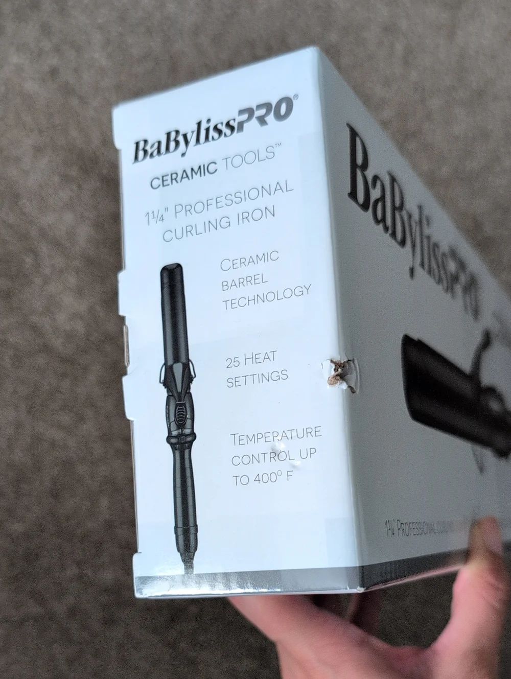 New BaBylissPro Ceramic Curling Iron 1¼